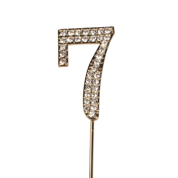 Diamante Number Pic Gold - 7